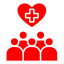 community pharmacy dellwood st louis missouri low cost affordable accesible medication without insurance An icon with a group of 5 people underneath a heart with a cross representing healthcare. This icon represents a commitment to community health.